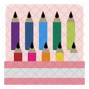 Stationary Colored Pencil Draw Icon
