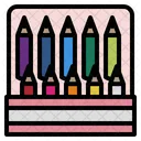 Stationary Colored Pencil Draw Icon