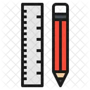 Stationary Pencil Ruler Icon