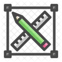 Stationary Ruler Design Icon