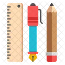 Stationary Pencil Pen Icon