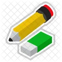 Stationary Student Supplies Classroom Materials Icon