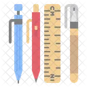 Stationary Item Pencil And Pen Scale Icon