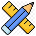 Stationery Pencil Ruler Icon