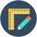 Pencil Ruler Drafting Icon
