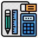 Stationery Calculator Pen Icon