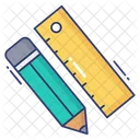 Stationery Pencil Ruler Icon