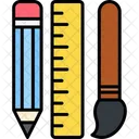 Stationery Ruler Pencil Icon