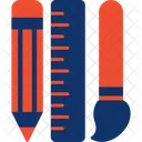 Stationery Ruler Pencil Icon