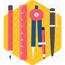 Stationery Geometry Pencil Icon