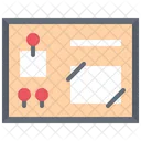Stationery Board Pin Paper Icon