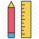 Stationery Tools Pencil Scale Stationery Equipment Icon
