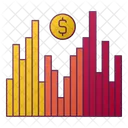 Statique Graphique Argent Icône