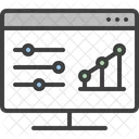 Statistic Chart Monitor Icon