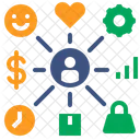 Statistic Business Customer Process Factor Cost Behavior Icon