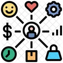 Statistic Business Customer Process Factor Cost Behavior Icon