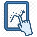 Blue Statistic Report Data Analysis Icon