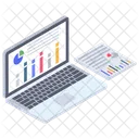 Statistiche Analisi Grafico Aziendale Icon