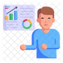 Business Presentation Statistician Data Analyst Icon