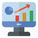 Statistics Monitor Computer Icon