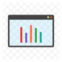 Statistics Report Monitor Icon