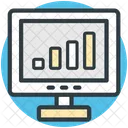Statistics Presentation Monitor Icon