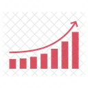 Statistics graph moving up growth  Icon