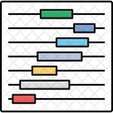 Diagramm Gantt Infografik Symbol