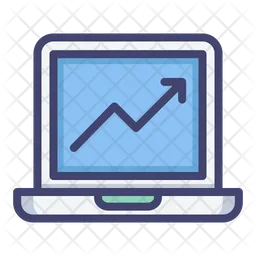 Statistik-Laptop  Symbol