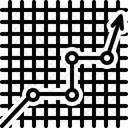 Liniengrafik Auf Kariertem Datenblatt Grafik Symbol