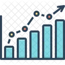 Statistik Daten Kreisdiagramm Infografik Analyse Analyse Verbindung Investitionsfortschritt Symbol