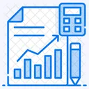 Statistik Analytik Datenbuchhaltung Symbol