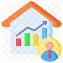 Statistiques Maison Prix En Hausse Icône