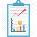 Statistiques Graphiques A Barres Tableau Financier Icône