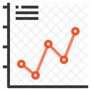 Graphique En Lignes De Points Vers Le Haut Icône