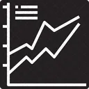 Graphique Lineaire Vers Le Haut Icône