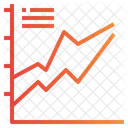 Graphique Lineaire Vers Le Haut Icône