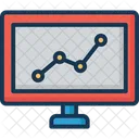 Statistiques Graphique Lineaire Tableau Financier Icône