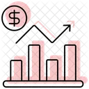 Commerce Croissance Statistiques Couleur Ombre Thinline Icon Icône