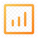 Statistiques En Ligne Carree Icône