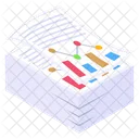 Analytische Dokumente Infografiken Beschreibende Daten Symbol