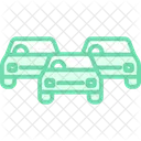 Verkehrsstau Duotone Liniensymbol Symbol