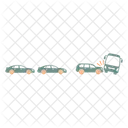 Stau Auto Strasse Symbol