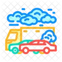 Verkehr Stau Smog Symbol