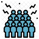 Stau Menschenmenge Ansturm Symbol