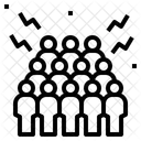 Stau Menschenmenge Ansturm Symbol