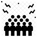 Stau Menschenmenge Ansturm Symbol