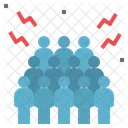 Stau Menschenmenge Ansturm Symbol