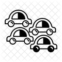 Stau Seitenansicht  Symbol
