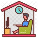 Stay At Home Incubation Isolation Icon